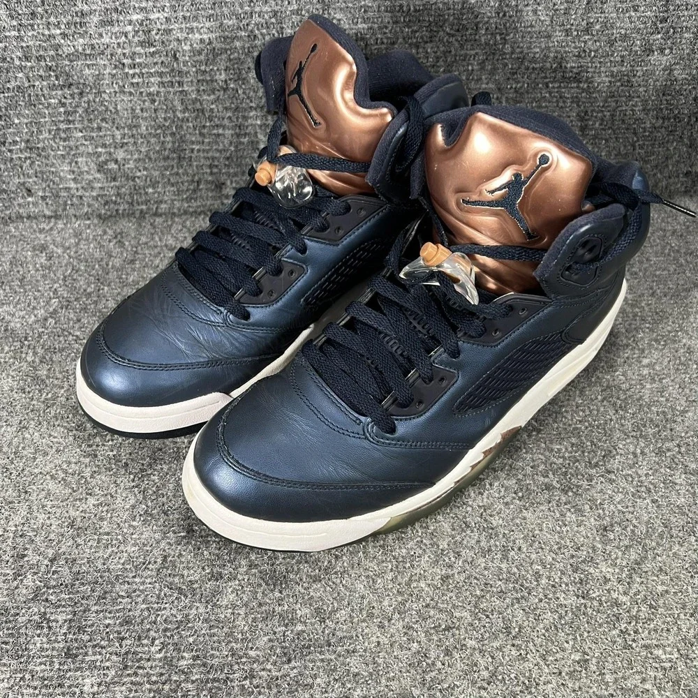 Jordan Air Jordan 5 Retro Bronze Shoes Mens Size 10.5 Blue Basketball 136027-416